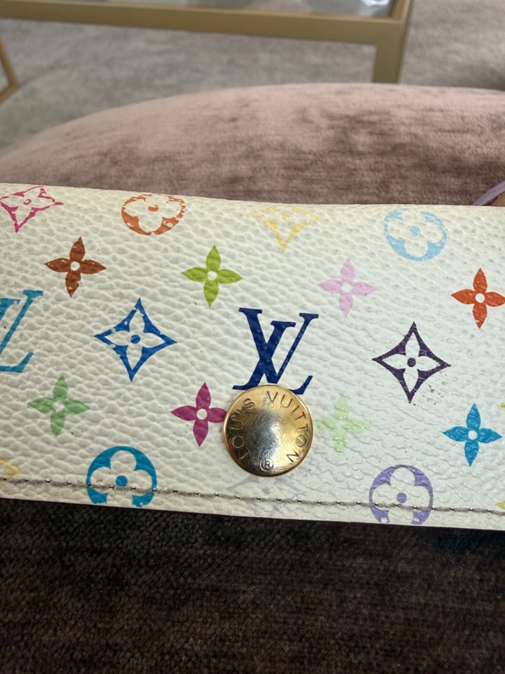 Louis Vuitton White Multicolor Monogram Key Case - Picture 3 of 16